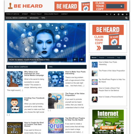BE HEARD Website