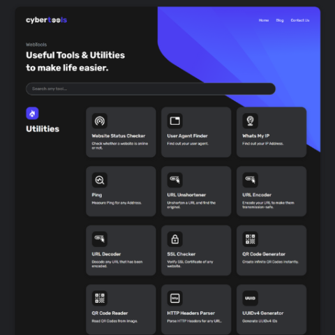 WebTools Useful Tools & Utilities to make life easier.